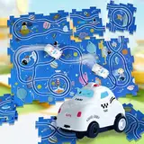 Ivtivfu 12PCS Puzzle Track Auto Paly Set (Universum) mit Mehreren Montage-Optionen, Kinder pädagogische Puzzle Track Car Play Set, RailCar Building Spielzeug für Kinder ab 3 Jahren