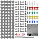 65 Stück Dachhimmel Reparatur Set,Auto Dachhimmel Reparatur Knopf，Kfz-Reparaturnieten Dachhimmel,mit Stecknadeln Schraubendreher Maßband,für Alle Autos