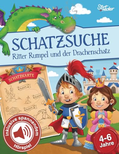 Schatzsuche inkl. spannendem Hörspiel für Kinder von 4-6 Jahren - Ritter Rumpel und der Drachenschatz: Das Schnitzeljagd-Komplettpaket