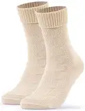 Occulto Herren Kurze Trachtensocken 1er Pack (Modell: Hansi), Trachtenstrümpfe Beige 39-42