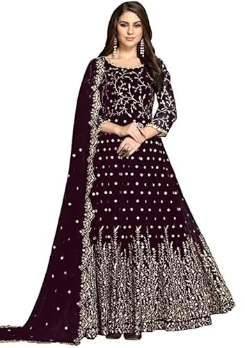 Designerharsha Ready to Wear Damen Kollektion Wear Reception Function Wear Stickerei Arbeit Anarkali Kleid, Wahl 1, Einheitsgröße