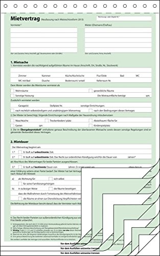 Sigel MV480 Kaufverträge und Mietverträge Mietvertrag A4 Einheits SD