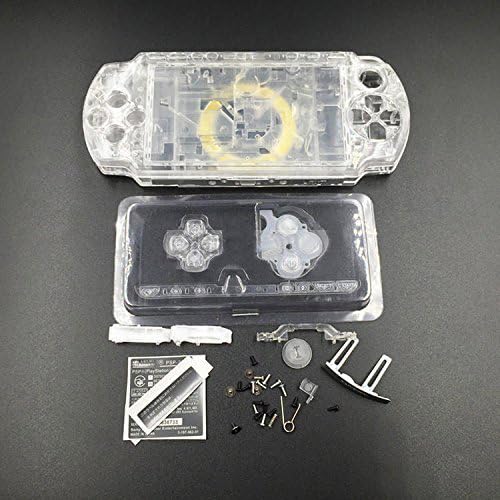 Ersatz-Gehäuse für Sony PSP 2000 Konsole, komplett mit Tastatur, transparent