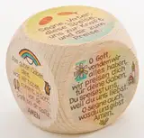 Christliche Geschenkideen °° Kleiner GEBETSWÜRFEL 5cm (Tischgebete)