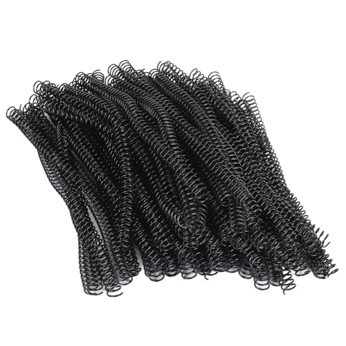 Bindespirale, 100 Stück, 48 Zähne, Bindespirale, 12,7 Mm Durchmesser, 4:1, 90 Stück, A4-Papierkapazität, Bindespiralen, Ring, Kämme und Stacheln (BLACK)