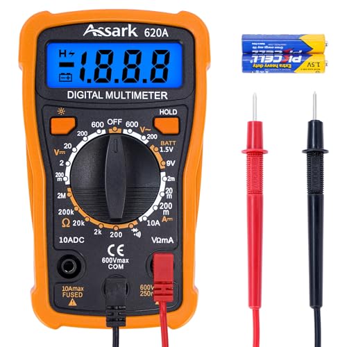 Digital Multimeter Voltmeter Batterietester Spannungsprüfer AC/DC Spannung Strom Prüfer Durchgangsprüfer Ohm Volt Ampere Messgerät Widerstand Diode Transistor Tester-Messgerät LCD Bildschirm