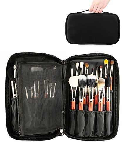 Make-Up Pinsel Organizer, ONEGenug Kosmetiktasche Schminktasche Beauty Case mit Handschlaufe