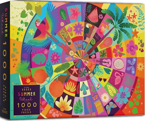 Elena Es Puzzles 1000 Teile – Sommerrad, Puzzle, 1000 Teile, Sommerpuzzle, Farbe Frühling Sommer Blumenpuzzle, Größe 71,1 x 50,8 cm