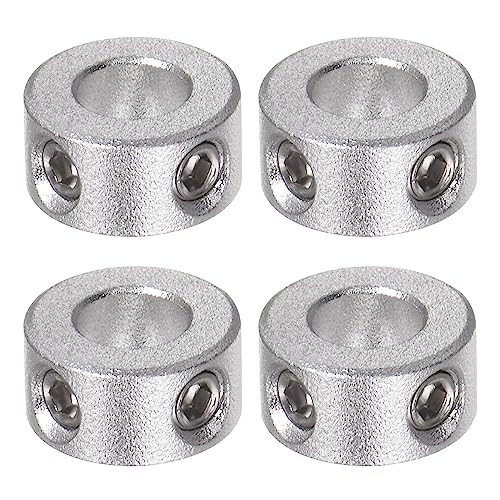 QUARKZMAN 4Stk Stellringe 6mm Bohrung 12mm AD 6mm Breite Wellensicherungsring Tiefenanschlagringe für Rad Schubkarre Axle Getriebe Montagen CNC Maschine Werkzeuge Industrie Eloxierung