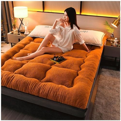Japanese Floor Mattress Futon Mattress - Tatami Mattress, Japanese Floor Mattress Single Double Roll Up Foldable Mattress, Portable Sleeping Pad For Floor Guest Bed ( Color : C , Size : 90x200cm )