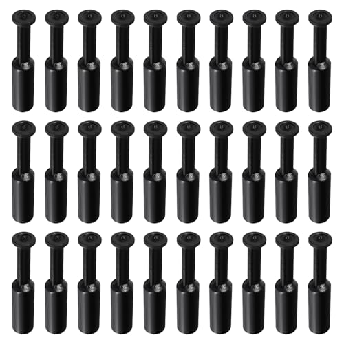 VooGenzek 30 Stücke 6mm OD Pneumatik Blindstopfen, Pneumatik Verschlußstopfen, Pneumatische Luftanschlussstecker Kappe Stil Blindstopfen, für 6mm Innendurchmesser Rohrverbindungsarmaturen, Schwarz