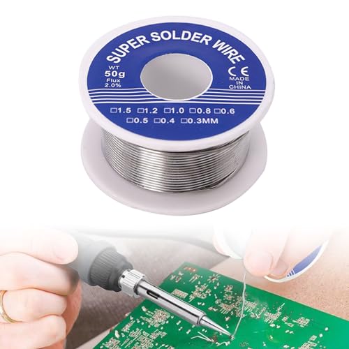 1 mm Lötzinn,100g lötzinn mit Flussmittel,Solder Mit Kolophonium Kern,Soldering Wire,lötdraht für Heimwerken und Reparatur von Elektronischen Elektrolöten - 1 Rolle