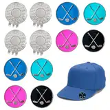 XingyLi 12 teiliges Golfballmarker Set mit magnetischen Hutclips, lustiges Golfwerkzeug Zubehör, Ballmarker passen in Golf Divot Tools, Huttasche, wertvolles Geschenkset für Männer, Frauen und Damen
