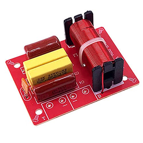 QINGCHU Lautsprecher Frequenzteiler 2 Way Hi-Fi Audio Crossover Filter Frequenz Distributor, 80W 2 Way Hi-Fi Audio-Treble Bass Home Lautsprecherfrequenzteiler