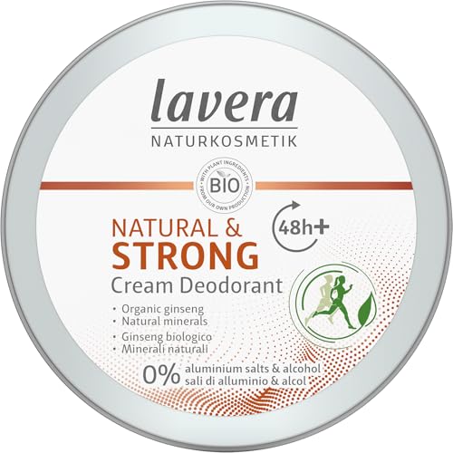 lavera, Deo Creme NATURAL STRONG vegan Naturkosmetik Bio Ginseng Natürliche Mineralien ohne Aluminium 48 Stunden Deo Schutz 50 ml, 1 stück