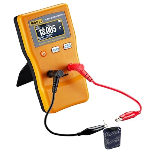 Kapazitätsmessgerät, 0.01pf Bis 470mf Kondensator Tester Auto-Ranging Kapazitätsmesser Handheld Kapazität Tester Capacitance Meter Kondensator Messgerät Kapazitätenmessgeräte Mit 2 Testclips