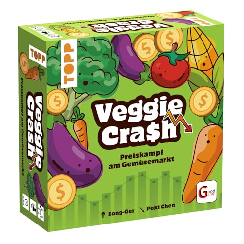 Veggie Crash – Preiskampf am Gemüsemarkt: Wer gewagt spekuliert, erntet den Gewinn! Knackiges Kartenspiel um Gemüse und das große Geld