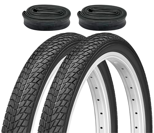 2er Set Fahrradreifen 16x2,125 Zoll 57-305 mit Autoventil Schläuchen AV