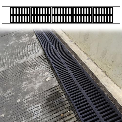 Strapazierfähige Abflussgitterabdeckung für Auffahrten und Autogeschäfte, rutschfeste Trench-K-Abflussabdeckungen, unterstützt Lasten von 0,2 bis 3 Tonnen