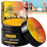 Sonnenbank Bräunungsbeschleuniger - Bräunungscreme mit Premium Karottenöl & Olivenöl, Natürlicher Bräune Glow für Solarium/Strand, Erzielen Sie eine Natürliche Bräune der Haut