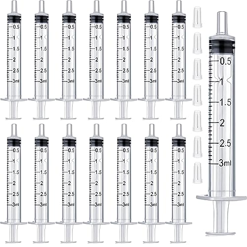 50 Stück Spritzen, 3ml Spritze, Einwegspritzen Ohne Nadel, Kolostrum Spritze, Dosierspritze, Flüssigkeitsmaß Spritzen für wissenschaftliche Labore, Gießen, Nachfüllen, Füttern von Haustieren