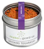 Zauber der Gewürze Shichimi Togarashi - Nanami Togarashi, japanische leicht scharfe Gewürzmischung aus sieben Gewürzen für Miso-Suppe, Udon-Nudeln, Yakitori-Spieße, Sushi oder Reisgerichte, 50 g