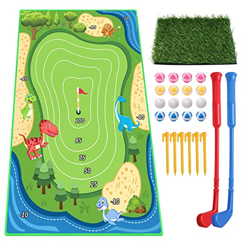 Golf-Spielmatte Golf-Trainingsmatte Tragbare Golfschlagmatten Golf Training Hilfe Ausrüstung für Indoor Outdoor Spiel（143x97cm）