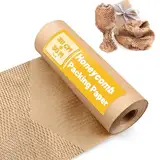 Wabenpapier Rolle 30cmx30m Verpackungsmaterial, 80g/m² Seidenpapier Papierrolle, Luftpolsterfolie Alternative, Verpackungsrolle für Versand und Umzüge Zerbrechliche Gegenstände