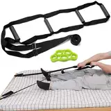 GZhaizhuan Bettleiter Aufrichthilfe, Verstellbare Bett Strickleiter Seilleiter mit Fingertrainer für Ältere Menschen, Kranke, Behinderte, 232cm×18cm