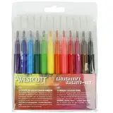 Westcott Airbrush Set Nachfüllpack Filzstifte | 12 Stifte in leuchtenden Farben für Kinder Airbrush-Set | wasserlöslich & leicht abwaschbar | Airbrush Fun zum Malen & Zeichnen | E-16801 00