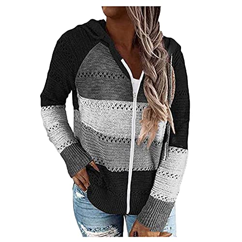 Wintermantel Damen, Jacken Damen Parka Winter Trachtenweste Regenjacken & -Mäntel Für Damen Regenjacke Gelb Strickmantel Oversize Pullover Westen Lange Mantel Beige Rote (schwarz,L)