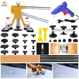 Auto Dellen Reparaturset Dent Puller Set, Dellen Reparatur Ausbeulwerkzeug, Car Paintless Dent Removal Kit, DIY Golden Lifter für Fahrzeug Dellen/Tür Dings/Hagel Schaden Entfernen