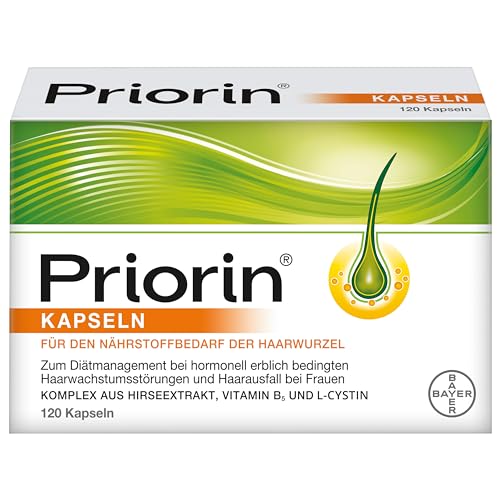 Priorin Kapseln - Haarkapseln mit Nährstoffen für die Haarwurzeln - bei hormonell erblich bedingtem Haarausfall und Haarwachstumsstörungen - 1 x 120 Kapseln