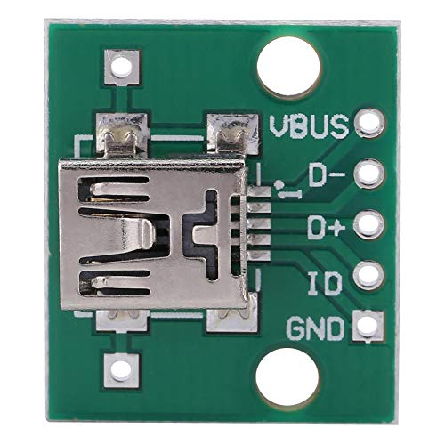 Keenso 10 Stück DIP-Adapter Konvertierungsadapter Mini USB auf DIP Adapter USB Breakout Board 5P für 2,54 mm PCB Board DIY Stromversorgung USB