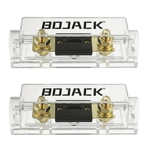 BOJACK 2 STK. 150A ANL-Sicherungshalter und 2 STK. 150 Amp 32 VDC ANL-Sicherungen für Audio- und Videosysteme