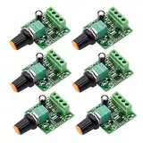 APKLVSR 6PCS PWM Motor Drehzahlsteller, Niederspannungs Motorsteuerung Motordrehzahl Schalter Dimmer mit Drehzahlregler, DC 1.8v 3v 5v 6v 7.2v 12v 2A 30W