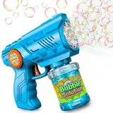 Blubbel Seifenblasenpistole, LED Seifenblasenmaschine, 120ml Seifenblasenflüssigkeit Tank, Seifenblasen Pistole, Blasen Kanone, Luftblasen Bazooka Bubble Gun, Geschenke für Kinder, Hochzeit
