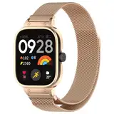 Armband für Redmi Watch 5, Edelstahl Metall Einstellbar Ersatzarmband Weich Atmungsaktiv Magnetversch Mesh Gewebte Uhrenarmbänder für Redmi Watch 5 Smartwatch