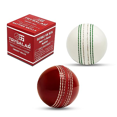 Cricketbälle für Training, Coaching, Training und hervorragende Sprungfähigkeiten, weicher Schaumstoff-Gummi-Cricketball mit langlebigen traditionellen Nähten, genäht für alle Altersgruppen (weiß)