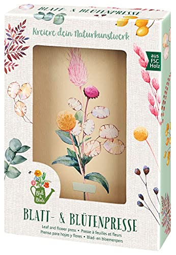 moses. Blatt & Blüte - Blumenpresse, Blatt- und Blütenpresse für DIY- und Trockenblumen-Fans, Pflanzenpresse aus Holz zum Konservieren von Blüten und Blättern