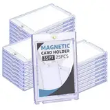 Magnetic Card Holder Pack of 25 Trading Card Sleeves 35PT Transparent Card Holder Card Saver Cases Sammelkarten HüLlen für Standard-Karten,Yugioh Karten,Sportkarten,Baseball Karten Toploader