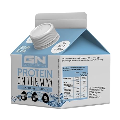 Liquid Egg White aus Freilandhaltung – praktischer laktosefeier Eiklar Protein Drink – High Protein & Low Carb – Pasteurisiert, Ideal für Shakes, Kochen & Backen (6x300ml Natur) 30g Protein on the Way