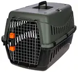 Kerbl Transportbox Eco (L x B x H 60 x 40 x 38,5 cm, mit Wassernapf und Tragegriff, hochwertige Metalltüre) 80561