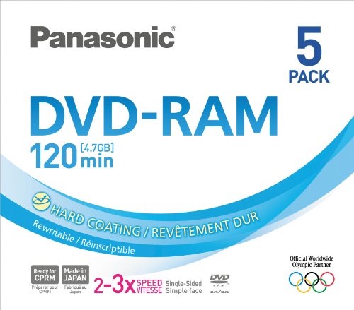 Panasonic LM-AF120LE5 DVD-Rohling DVD-RAM 3-fache Brenngeschw 120 Minuten Gold