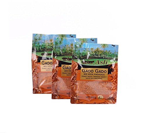 3 x 200g Asli Gado Gado Erdnuss Sauce Sate Satay Saté Erdnusssauce Pamai Pai®