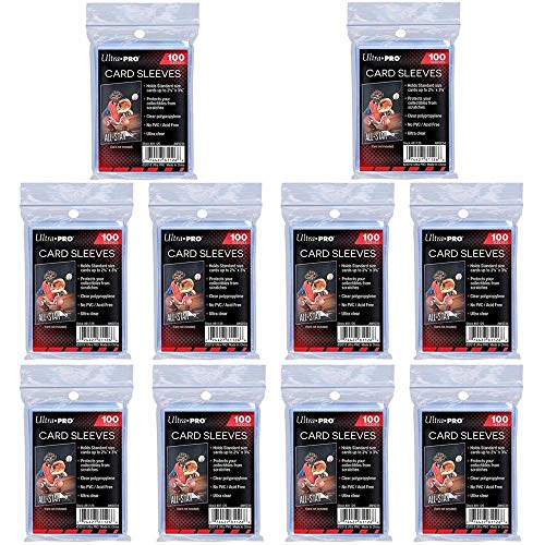 Ultra Pro Standard Regular Soft 1000 Stück Penny Kartenfolien Kartenhüllen Sleeves, aus Polypropylen (PP) - für Sammelkarten wie Pokemon Magic Sportkarten- Standardgröße, transparent