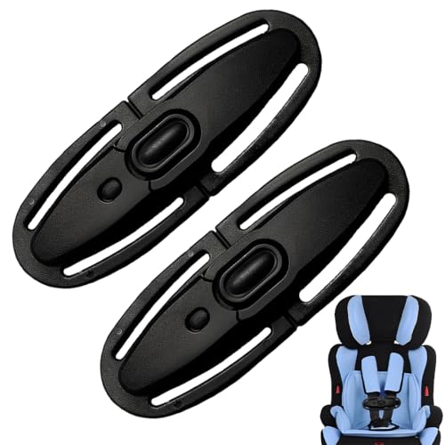 LAJUP 2 Stück Kindersicherheitsgurt Schnalle Gurt, Verschluss Kindersitz Gurt Sicherung, Abschnallschutz Kindersitz, Gurtsammler Kindersitz, Autositz Brustgurt Clip für Autositze Kinderwagen