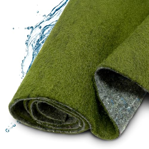 TeichVision - Ufermatte grün für Teichrandgestaltung/Ufermatten für Teiche/Ufermatte Teich - starke Ausführung 8 mm/Böschungsmatte Teich - Breite 0,65 m, Länge 10 m