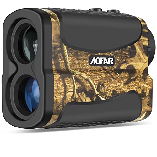 AOFAR HX-700N Laser Entfernungsmesser Jagd/Golf 700yds,Entfernungs und Geschwindigkeits Modus,6X Vergrößerung,Bogenschießen Entfernungsmesser,IP4 Wasserdicht,Freie Batterie,Handtasche,Range Finder