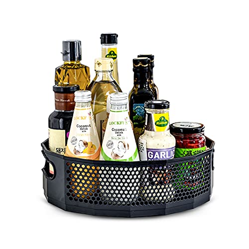 Fyfjur Lazy Susan Drehteller, Drehgestell in Wabenform, Rotierender Obstständer, Drehteller Gewürzregal, Drehbares Gewürzregal, Drehbare Ablage für Zubehör für Anrichte und Küchenschrank (22,5x6,5cm)